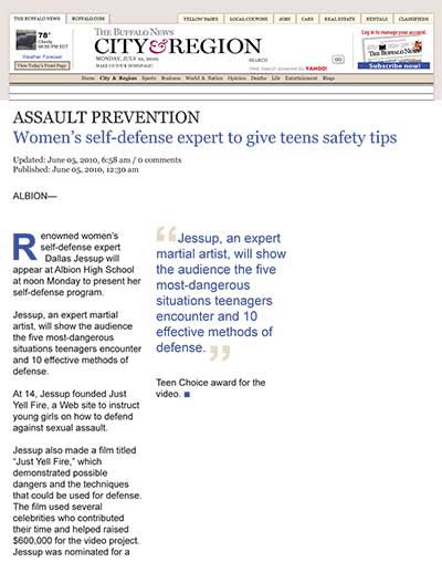 Women's self-defense expert to give teens safety tips
