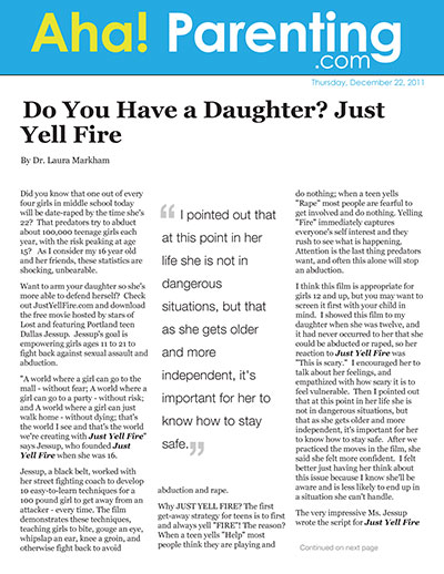 Do You Have a Daughter? Just Yell Fire