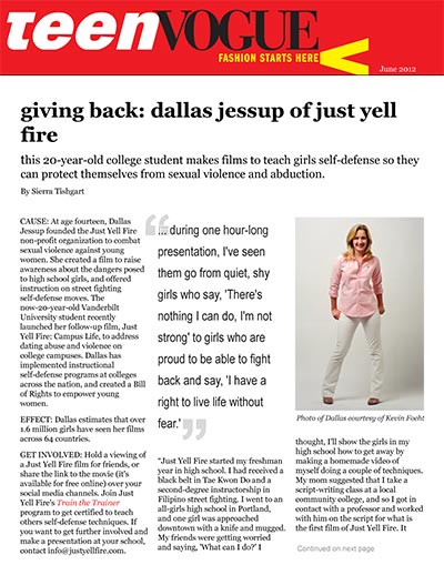Giving Back: Dallas Jessup of Just Yell Fire