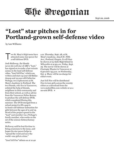 "Lost" star pitches in for Portland-grown self-defense video