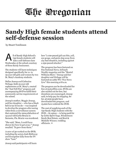 Sandy High female students attend self-defense session