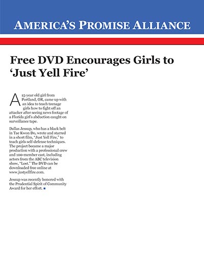 Free DVD Encourages Girls to Just Yell Fire