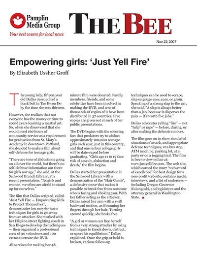 Empowering girls: Just Yell Fire