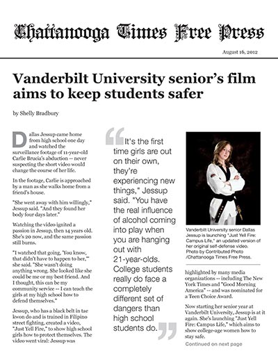 Vanderbilt University senior's film aims to keep students safer