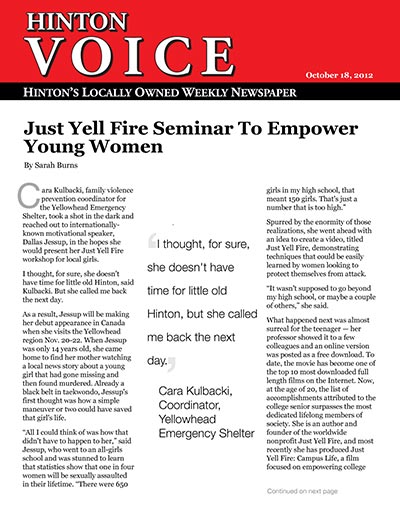 Just Yell Fire Seminar To Empower Young Women