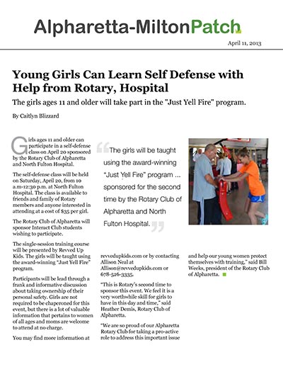 Young Girls Can Learn Self Defense with Help from Rotary, Hospital