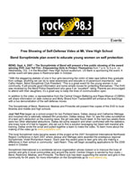 Free Showing of Self-Defense Video at Mt. View High School