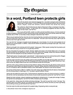 In a word, Portland teen protects girls